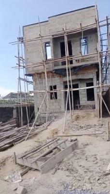 4bed Room Duplex with Two Bed Room Flat  Carcass on Half Plot of Lan, Agboyi Estate, Alapere, Ketu, Lagos, Detached Duplex for Sale