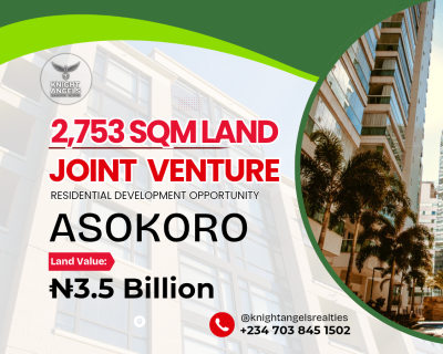 a Prime 2,753sqm Joint Venture Development Opportunity, Asokoro District, Abuja, Residential Land Joint Venture