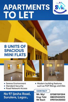 Newly Built Mini Flat, 97 Ijesha Road, Ijesha, Surulere, Lagos, Mini Flat (room and Parlour) for Rent