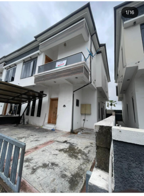 Spacious Self Service 4bedroom Semi Detached Duplex with Bq at Chevron, Chevron By Bis Apartment, Lekki, Lagos, Semi-detached Duplex for Rent