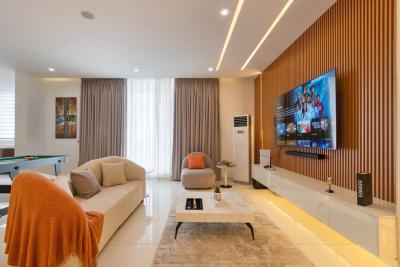 Anna Lux - Smartly Furnished Luxury 3 Bedroom Apartment  for Check in, Victoria Island (vi), Lagos, Flat / Apartment Short Let