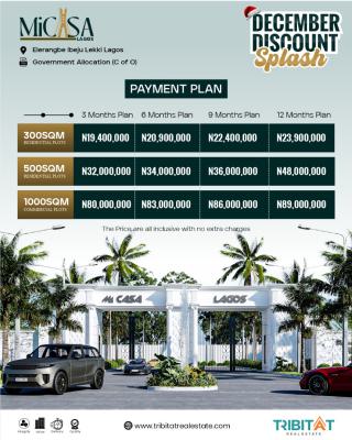 Affordable Luxury Estate 300 Sqm Land, Lekki Avana Road, Micasa Luxury Estate, Eleranigbe, Ibeju Lekki, Lagos, Mixed-use Land for Sale