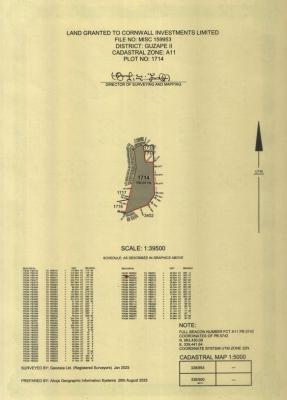 100.4 Hectares of Land, Guzape2, Guzape District, Abuja, Mixed-use Land for Sale