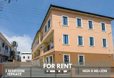 Cozy 3 Bedrooms Terrace Duplex with Bq, Orchid, Lekki, Lagos, Terraced Duplex for Rent