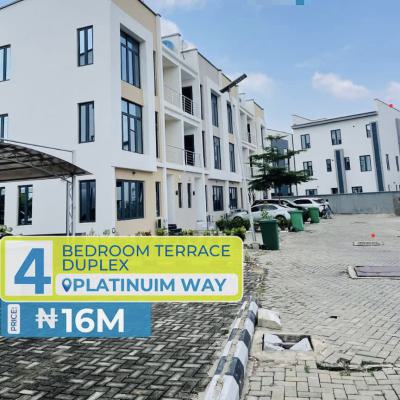 Exquisite 4 Bedroom Terrace Duplex with Inverter and Bq, Serene , Secured Abs Beautiful Estate, Osapa, Lekki, Lagos, Terraced Duplex for Rent