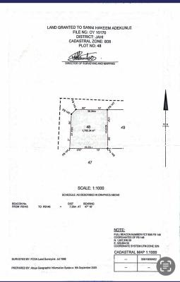 1785sqm of a Residential Land in Jahi, Jahi, Abuja, Residential Land for Sale