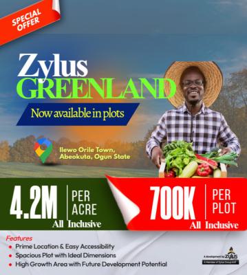 Farmland, Zylus Greenland Estate, Abeokuta North, Ogun, Mixed-use Land for Sale