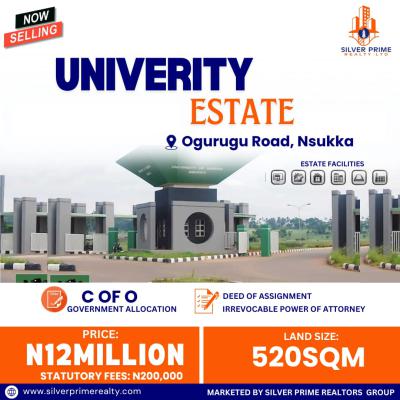 University Estate, Nsukka),, Ogurugu Road, Nsukka, Enugu State, Nsukka, Enugu, Residential Land for Sale