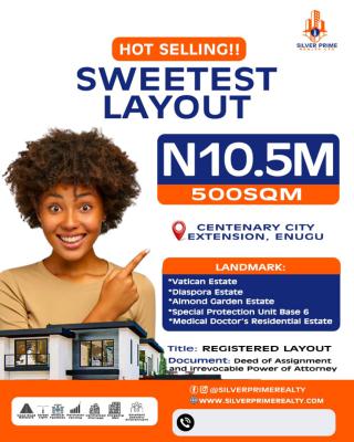 Sweetest Estate Layout --  Land in Enugu, Centenary City Extension, Enugu, Enugu, Residential Land for Sale