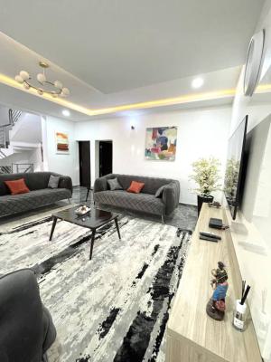 Fully Furnished 4 Bedroom Terrace Duplex with 2 Living Rooms and a Bq, Wuye, Abuja, Terraced Duplex for Rent