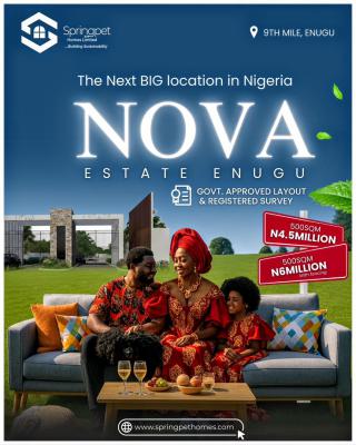 Nova Estate, 9th Mile Enugu -- Government Approved Layout, Ngwo / 9th Mile Enugu, Enugu, Enugu, Residential Land for Sale