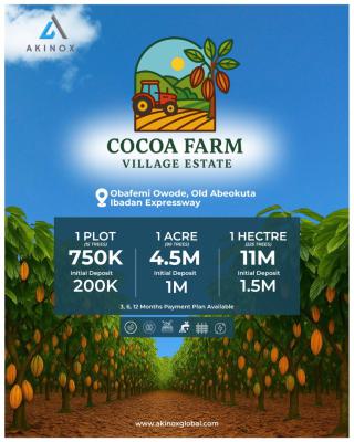 Affordable Cocoa Farm with 1 Year Payment Plans, Cocoa Farm Village  Estate Ajebo Community, Obafemi Owode, Ogun, Commercial Land for Sale