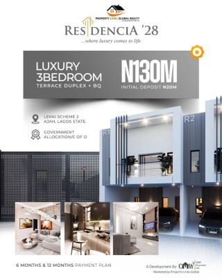C of O Luxury 3 Bedroom Detached Duplex, Residencia 28, Estate for Sale Lekki Scheme Ii, Ajah, Lagos, Detached Duplex for Sale