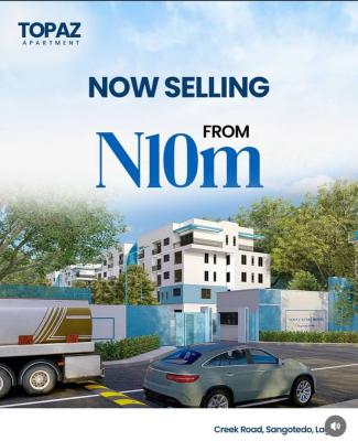 Spacious Studio Apartment with C of O, Topaz Apartments for Sale in, Sangotedo, Ajah, Lagos, House for Sale