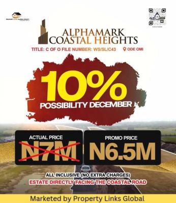 Verified Land in Coastal Road Ode Omi, Alphamark Coastal Heightslekki Deep Sea Port & Free Trade Zone, Ibeju Lekki, Lagos, Mixed-use Land for Sale
