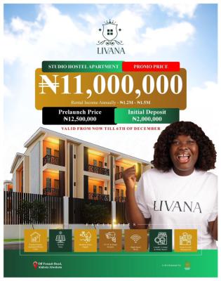 Affordable Modern Hostel Apartment with Flexible Payment Plan, Own a Discounted Hostel Apartment with 2m Deposit ,opposite Funaab, Obada Oko, Abeokuta South, Ogun, Block of Flats for Sale