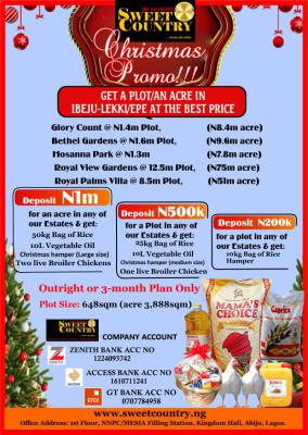 Get a 100% Genuine Plot Plus Sweet Christmas Package with Only N500k, Imureire Village, Off Oriba/mayinre Road, Eleranigbe, Ibeju Lekki, Lagos, Mixed-use Land for Sale