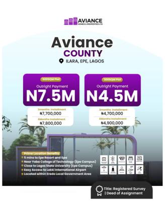 Land with Premium Amenities, Aviance County Located at Ilara Selling Fast, Epe, Lagos, Residential Land for Sale