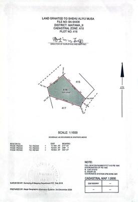 3375sqm, Residential, Fcda Cofo/ Rofo Handy, 3 Digit, Maitama2, Maitama 2, Maitama District, Abuja, Residential Land for Sale