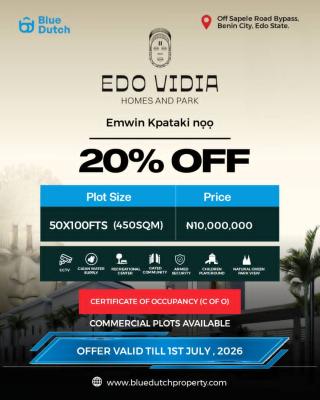 Buy and Build Location, Edo Vidia Estate Imasabor, Sapele Road, Ikpoba Okha, Edo, Residential Land for Sale