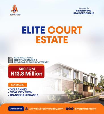 500sqm Land, Elite Court Estate, Phase 6, Trans Ekulu, Enugu, Enugu, Land for Sale