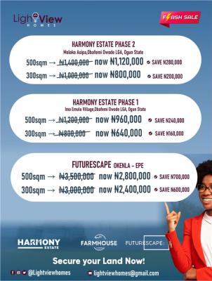 Own It for Less Now, Harmony Estate, Obafemi Owode, Ogun, Mixed-use Land for Sale
