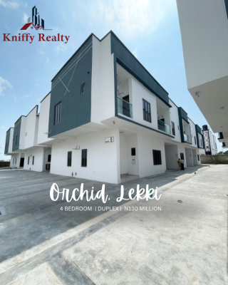 4 Bedroom Terrace Duplex with Bq, Orchid, Lekki, Lagos, Terraced Duplex for Sale