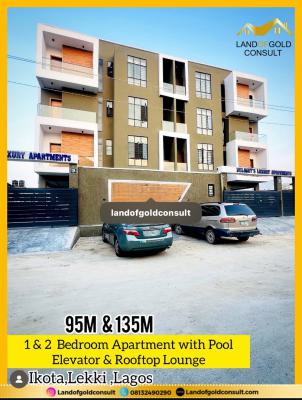 Fully Service Amd Spacious1 & 2  Bedroom Apartmen, Serviced&perfect Home for Airbnb with Reception, Pool, Elevator& Loung, Ikota, Lekki, Lagos, Block of Flats for Sale