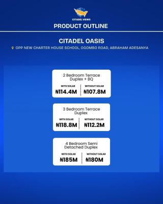 House with Governors Consent  at Citadel Oasis Estate, Abraham Adesanya Roundabout Lekki Lagos, Ogombo, Ajah, Lagos, Terraced Duplex for Sale