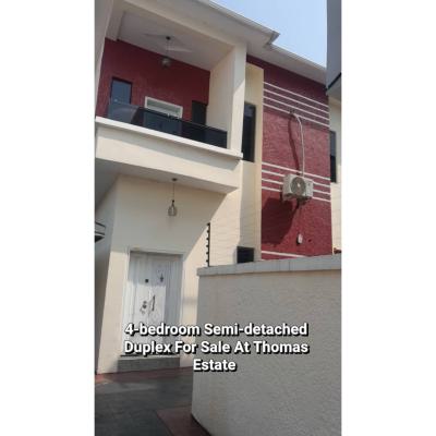 Distress 4-bedroom Semi-detached Duplex, Thomas Estate, Lekki, Lagos, House for Sale