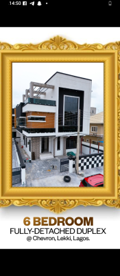 Excellent Fully Detached 6 Bedrooms Smart Duplex, Chevron, Lekki, Lagos, Detached Duplex for Sale