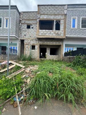 Standard 4-bedroom Terrace Duplex Carcass, Palm Heights Estate, Lugbe District, Abuja, Terraced Duplex for Sale