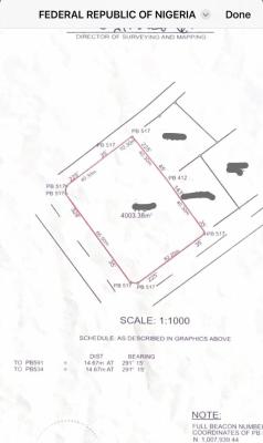 4000sqm Land, Asokoro District, Abuja, Residential Land for Sale