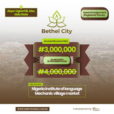 Land Affordable, Alpaca Ogbonrhill, Aba, Abia, Residential Land for Sale