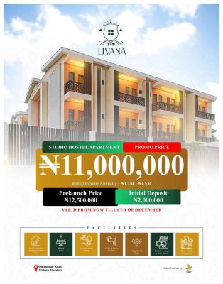 High Demand Student Hostel Apartment Now on Promo, Funaab, Abeokuta South, Ogun, Self Contain (single Rooms) for Sale