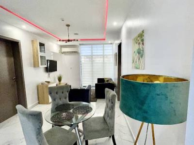 a Tasteful Furnished Mini Falt Apartment with Pool, Gym, Ps5, Ceiling Bluetooth Speaker, Elevator, Balconies, Lekki Phase 1, Lekki, Lagos, Flat / Apartment Short Let