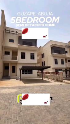 Newly Built and Tastefully Finished 5 Bedroom Semi Detached Duplex, Guzape District, Abuja, Detached Duplex for Rent