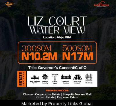 Water Front Land, Abijo, Lekki, Lagos, Residential Land for Sale