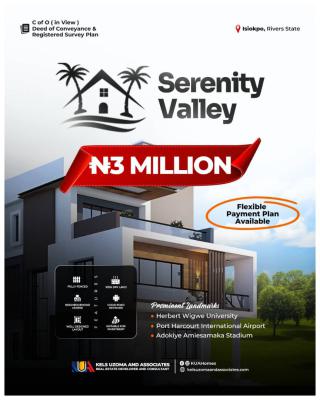 Serviced Plots of Land in a Residential Estate, Isiopko, Port Harcourt, Rivers, Residential Land for Sale