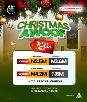 Christmas Awoof, Iwo Road, Ibadan, Oyo, Land for Sale