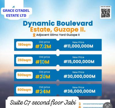 180sqm, 250sqm, 500sqm, 600sqm, Grace Citadel Estate, Guzape District, Abuja, Residential Land for Sale