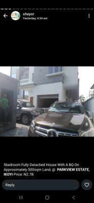 500 Sqm Luxury 5-bedroom Fully Detached House in Parkview Estate, Parkview Estate, Ikoyi, Lagos, Parkview, Ikoyi, Lagos, Detached Duplex for Sale