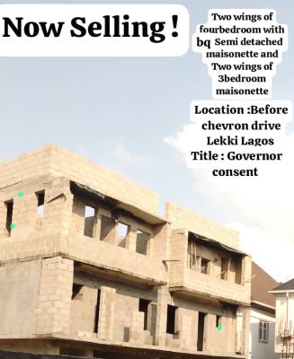 Four Bedrooms Semi Detached Maisonette Duplex with Bq, Chevron Roundabout, Off Alpha Beach, Lekki Phase 1, Lekki, Lagos, Semi-detached Duplex for Sale
