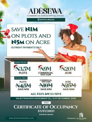 Ember Promo Ibadan Estate 300sqm Land, Adesewa Estate Moniya Ibadan Nigeria, Moniya, Ibadan, Oyo, Residential Land for Sale