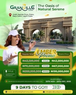 Land with Government Allocation, Ibeju Lekki Epe Expressway, Ibeju Lekki, Lagos, Residential Land for Sale