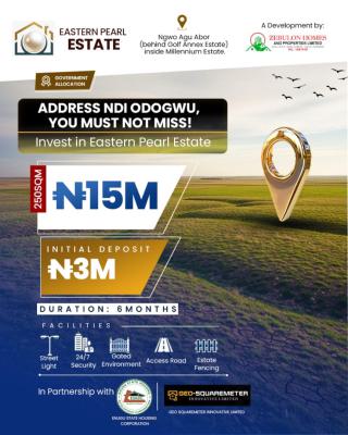 Land in a Prime  Location, Millennium Estate Agu Abor, Iva Valley Hills Adjacent to Golf Annex En, Awgu, Enugu, Residential Land for Sale