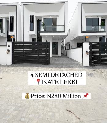 Brand New 4 Bedroom Semi Detached Duplex with Bq, Ikate, Ikate, Lekki, Lagos, Semi-detached Duplex for Sale