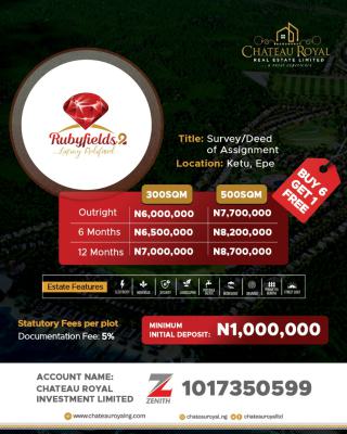 Rubyfields Ii, Buy 6 Get 1 Free, Ketu, Epe, Lagos, Mixed-use Land for Sale
