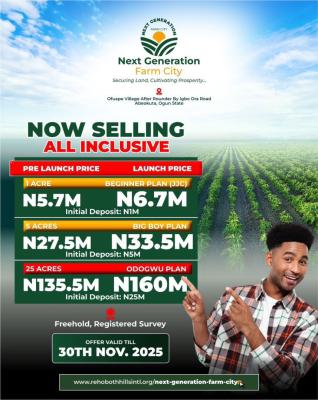 Generational Wealth Through Agriculture, Next Generation Farm City, Abeokuta South, Ogun, Land for Sale
