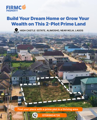 Perfectly Sited 2 Plots of Land, Highcastle Estate, Alimosho, Lagos, Residential Land for Sale